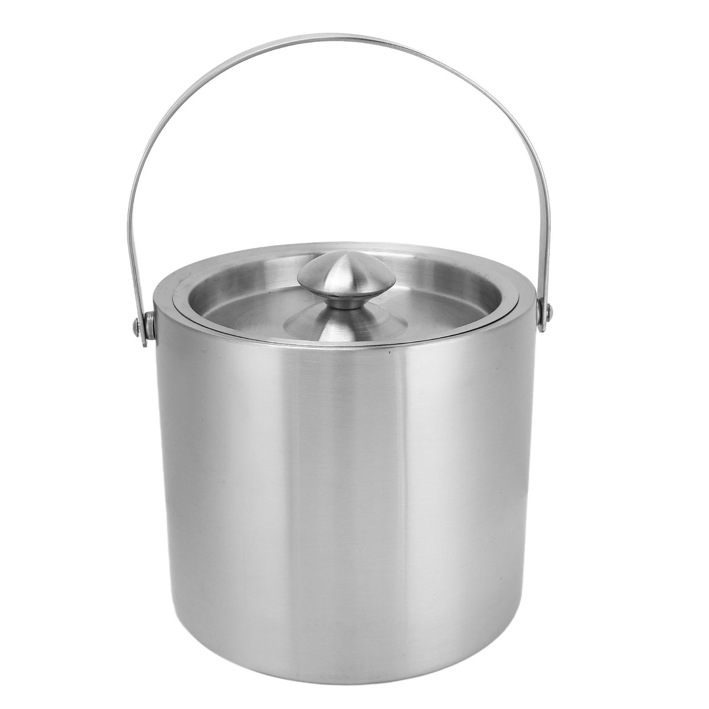 Ice Bucket Stainless Steel 3L Double Wall Insulated Ice Bucket with Lid for Beer Champagne