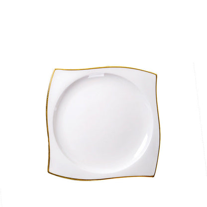 Plato Occidental de Porcelana Bone China con Forma Especial