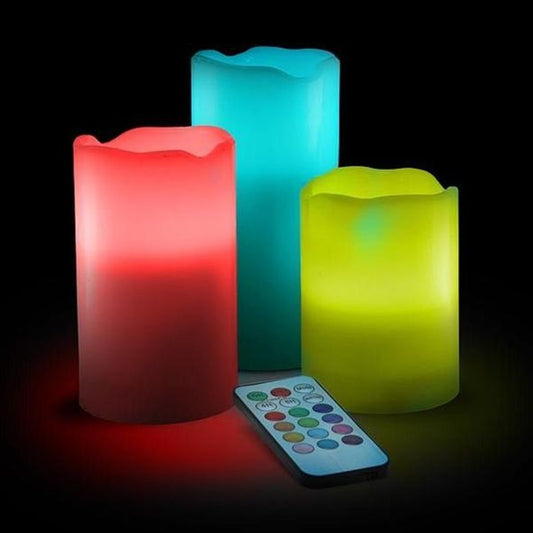 Juego de 3 Velas LED