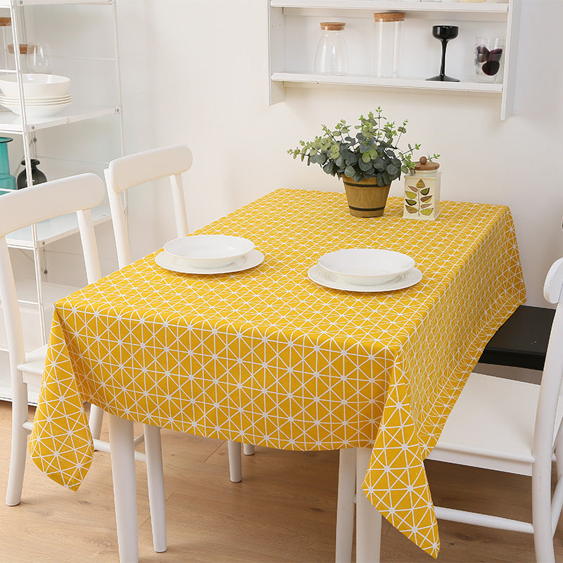 Mantel Rectangular de Lattice para Mesa de Café o Restaurante, Impermeable