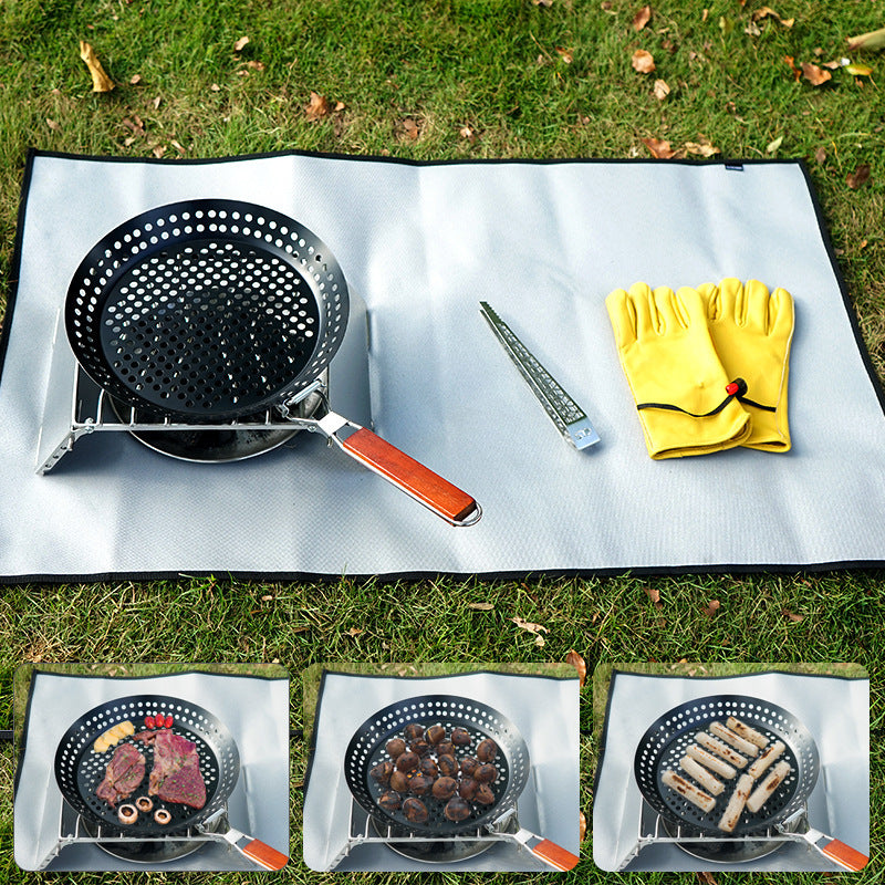 Sartén Plegable para Camping - Resistente al Calor y Portátil