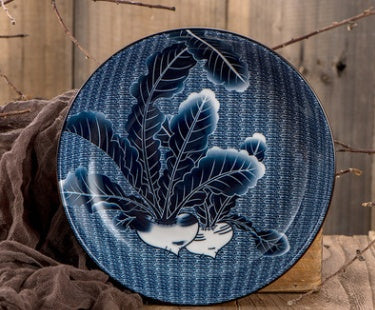 Platos de Porcelana Azul y Blanca - Estilo Japonés