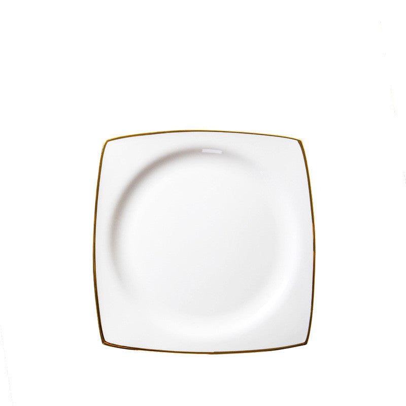 Plato Occidental de Porcelana Bone China con Forma Especial