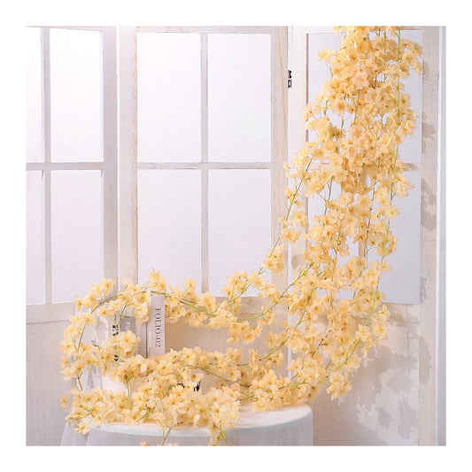 Ratan de Flores Artificiales Champagne de 1.8m