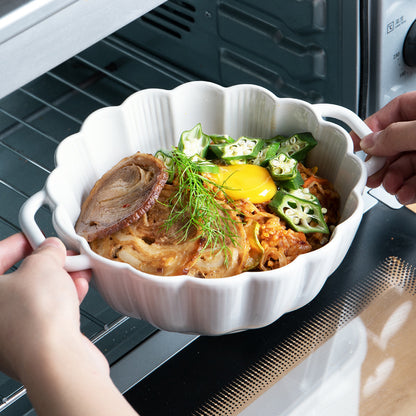 Bowl Cerámico Grande con Manijas Binaurales para Ensalada