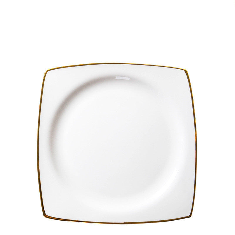 Plato Occidental de Porcelana Bone China con Forma Especial