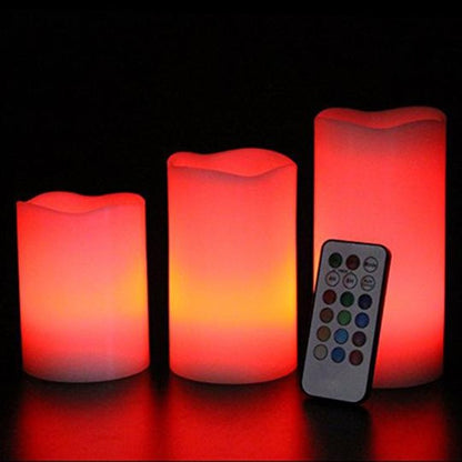 Juego de 3 Velas LED