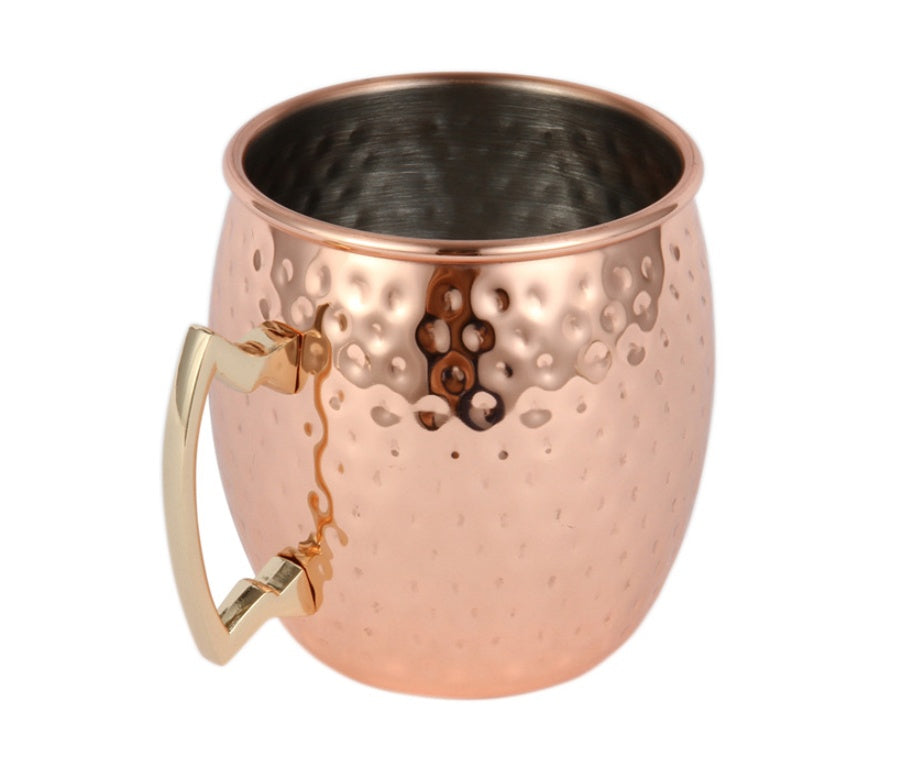 Jarra de Cerveza de Acero Inoxidable con Platinado en Cobre Moscow Mule