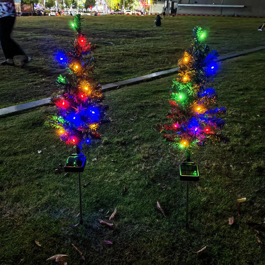 Lámpara Solar de Árbol de Navidad para Decoración de Jardín