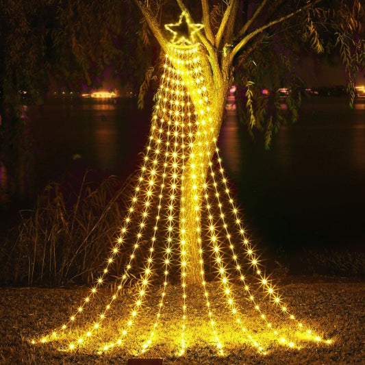 Cascada de Luces para Árbol Navideño