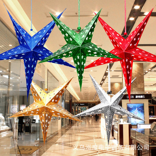 Estrella De Cinco Puntas Para Decoración Navideña