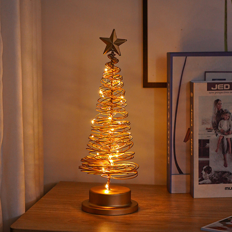 Adorno De Mesa LED En Forma De Árbol De Navidad En Espiral