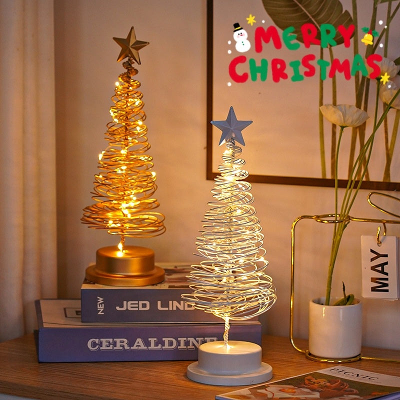 Adorno De Mesa LED En Forma De Árbol De Navidad En Espiral