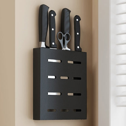 Organizador de Cocina y Almacenamiento - Estante Escurridor de Platos Negro con Espacio para Cuchillos y Esquina