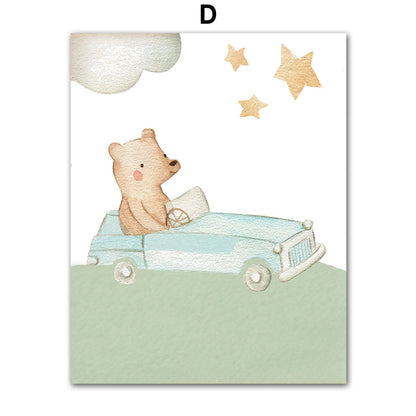 Póster Escandinavo para Decoración de Pared en Habitación Infantil