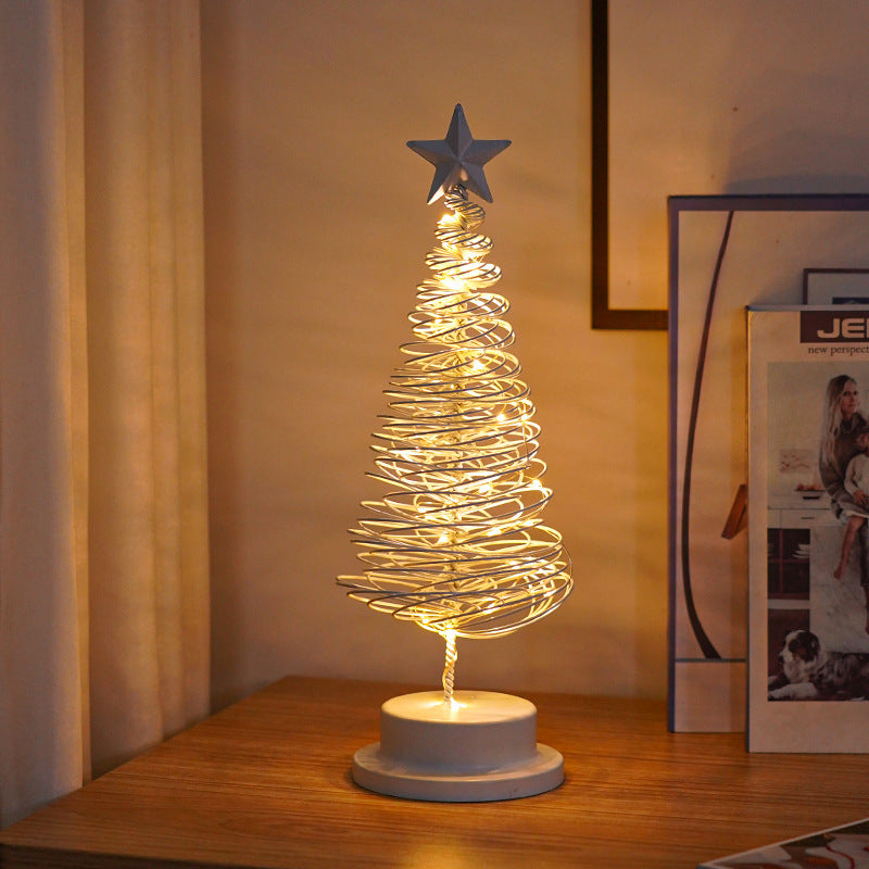 Adorno De Mesa LED En Forma De Árbol De Navidad En Espiral