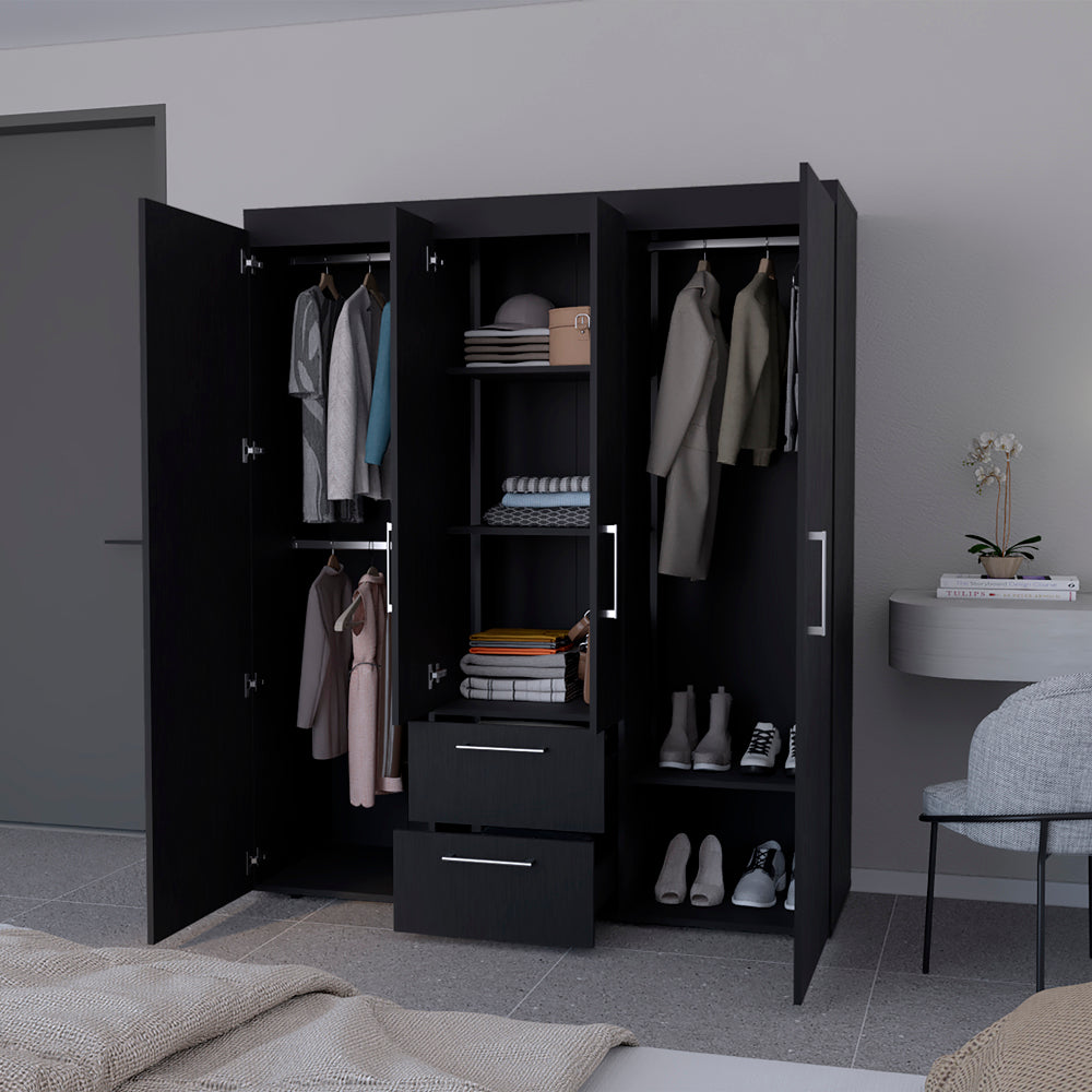 Armario Elma Deluxe - Dormitorio, Negro