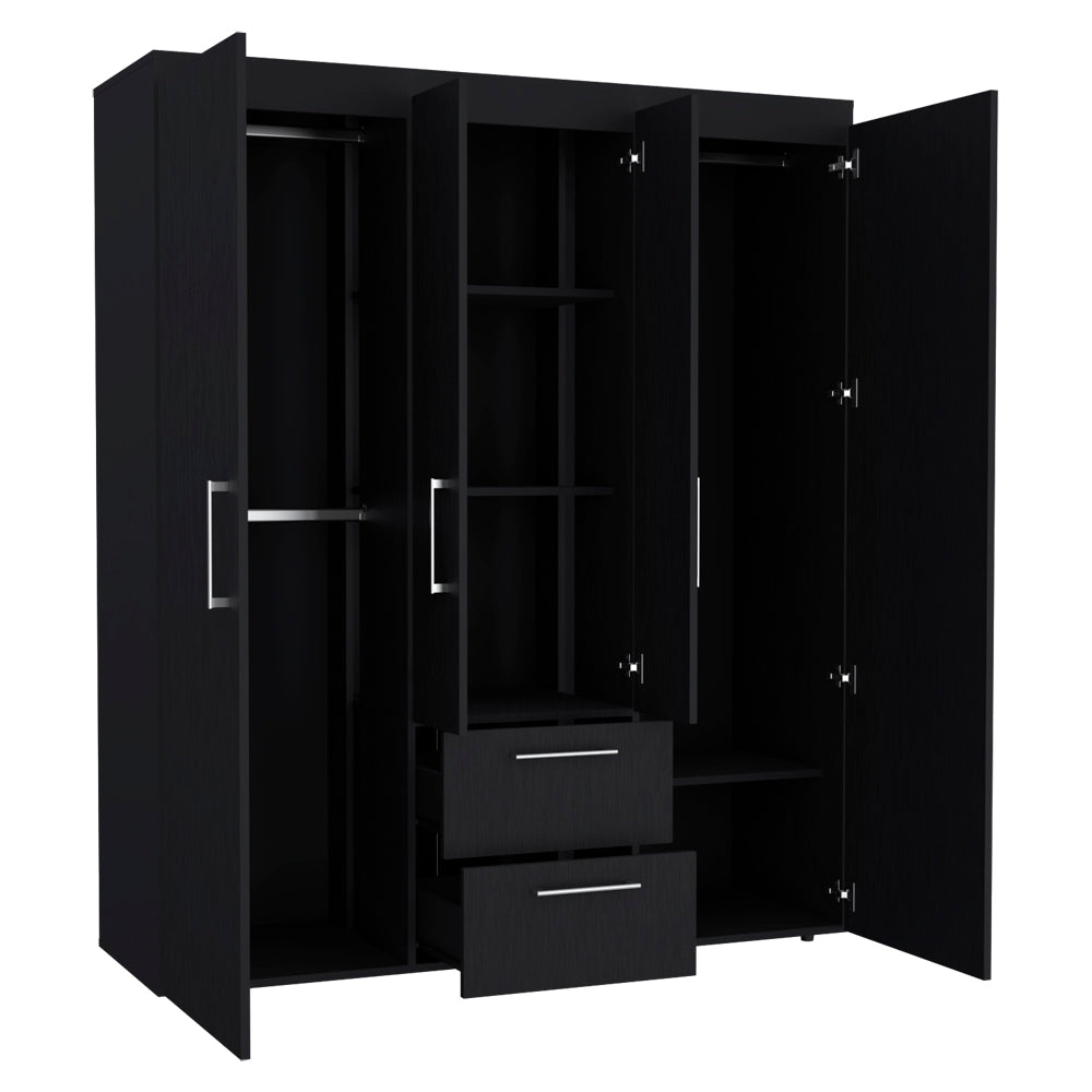 Armario Elma Deluxe - Dormitorio, Negro