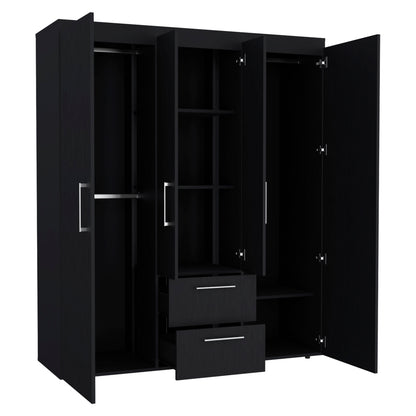 Armario Elma Deluxe - Dormitorio, Negro