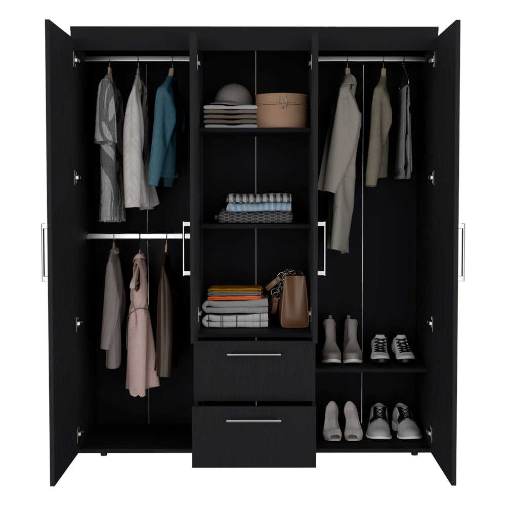 Armario Elma Deluxe - Dormitorio, Negro