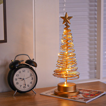 Adorno De Mesa LED En Forma De Árbol De Navidad En Espiral