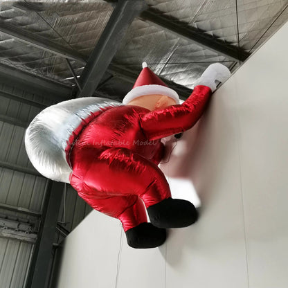 Decoración Navideña Inflable de Santa Claus Escalador